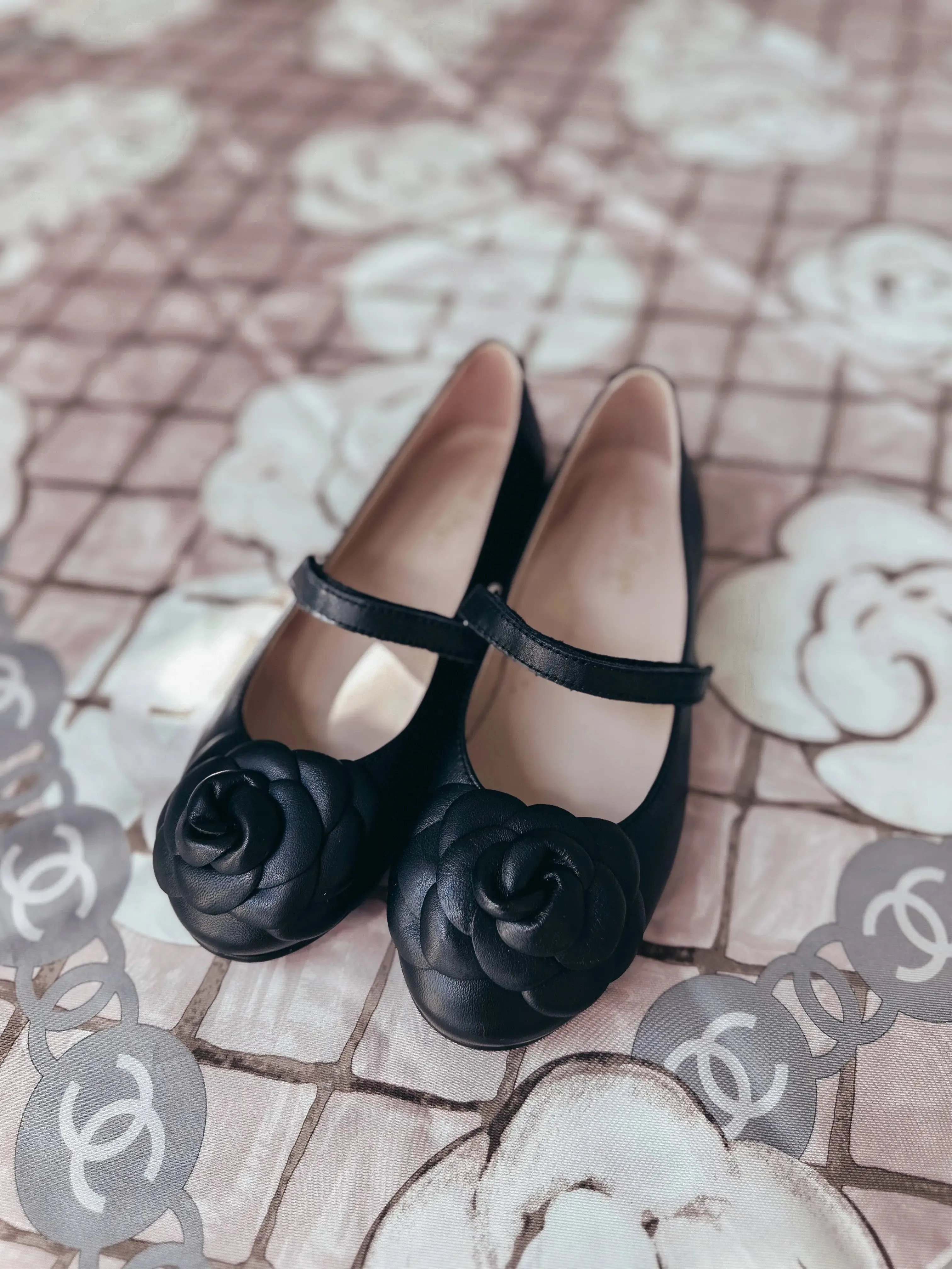 Camille- Black Leather Mary Jane Shoes