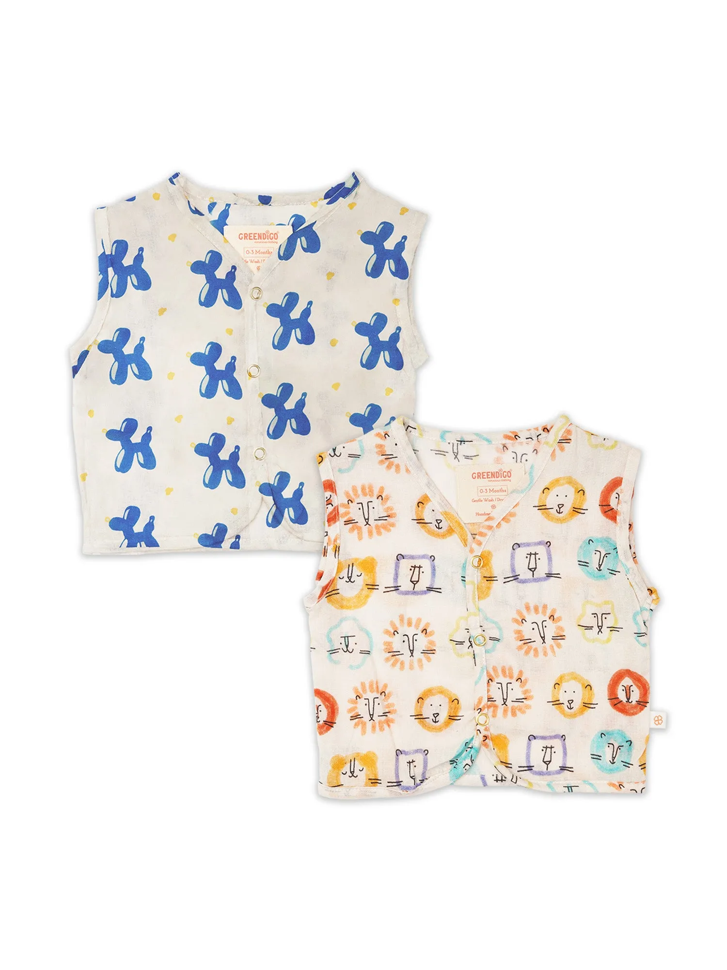 Cherished Friends - Baby Muslin Jhabla - Pack of 2