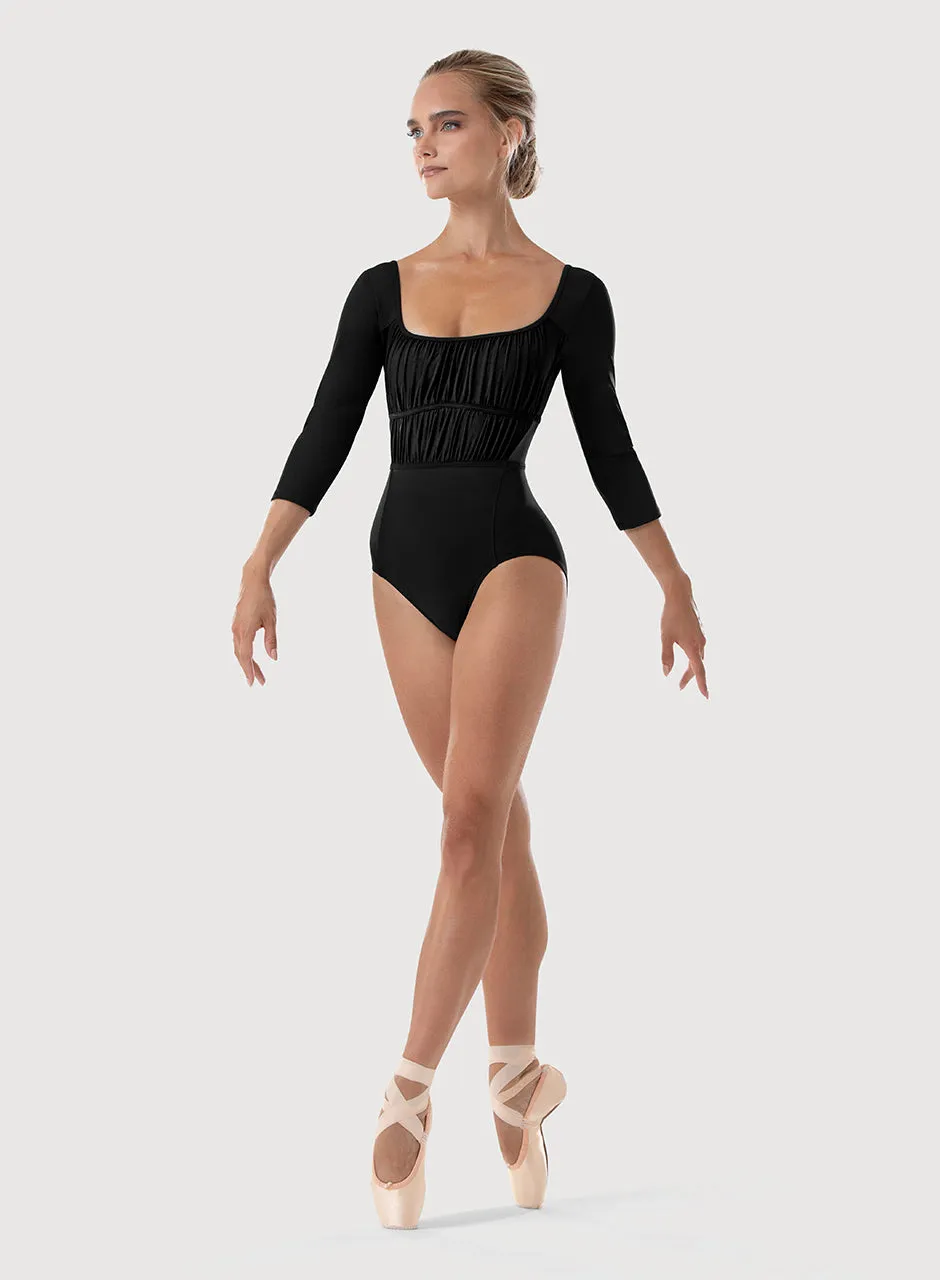 Ladies Zoey 3/4 Sleeve Leotard (L4106B)