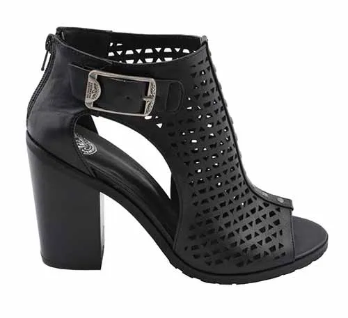 Milwaukee Leather MBL9453 Women's Black Mesh Open-Toe Platform Fashion