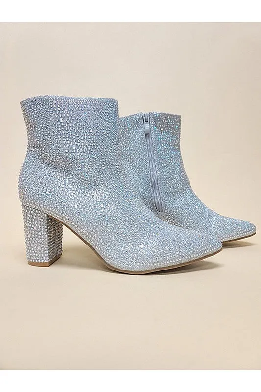 Underwood Rhinestone Boots // Silver or Champagne